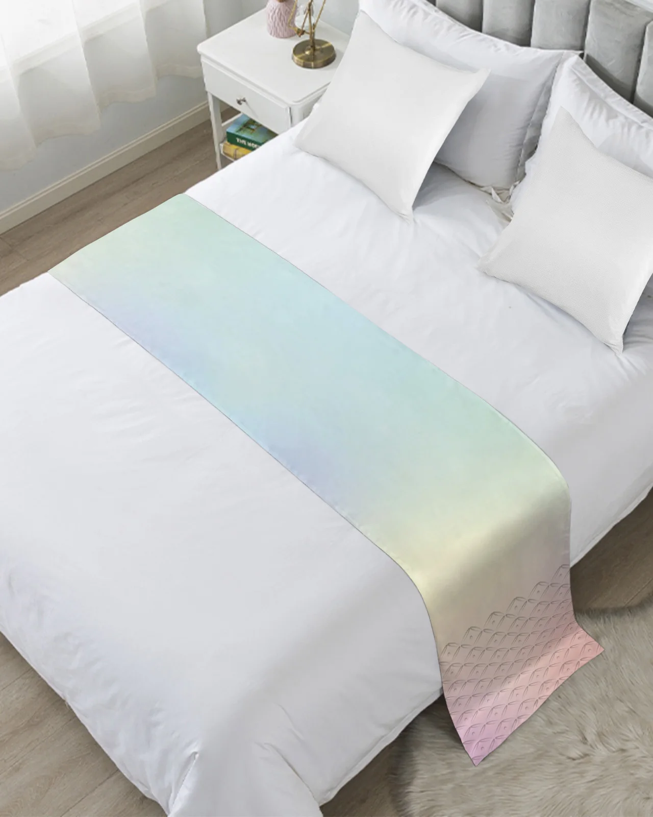 

Geometric Simple Minimalist Bed Runner Home Hotel Decoration Bed Flag Wedding Bedroom Bed Tail Towel