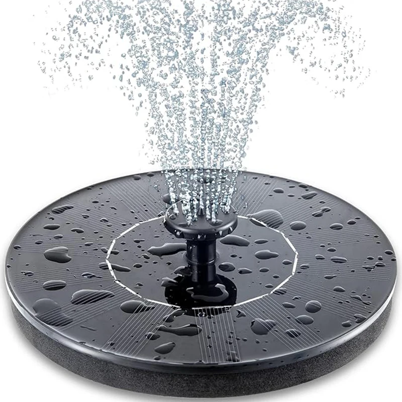 Solar Bird Bath Fountain Pump, Upgrade Solar Fountain , Free Standing Floating Solar Powered Water Fountain Pump for Bird Bath,