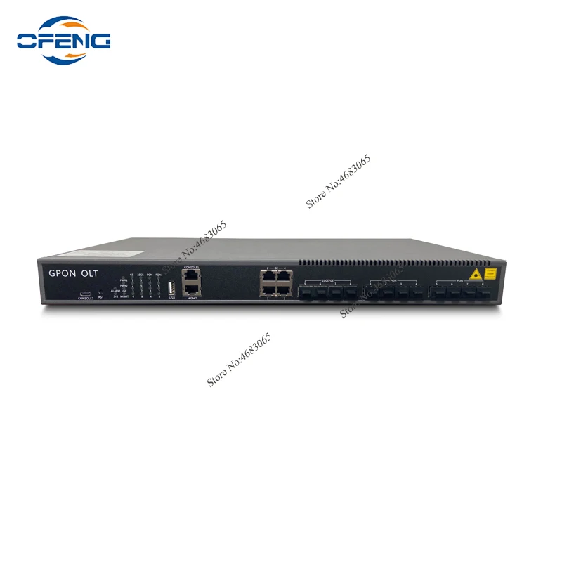 

GPON OLT 8 Ports L3 Series FTTH OLT Fiber Optic Equipment 8*PON port 4*10GE/GE SFP 4GE RJ45 uplink port AC power customized