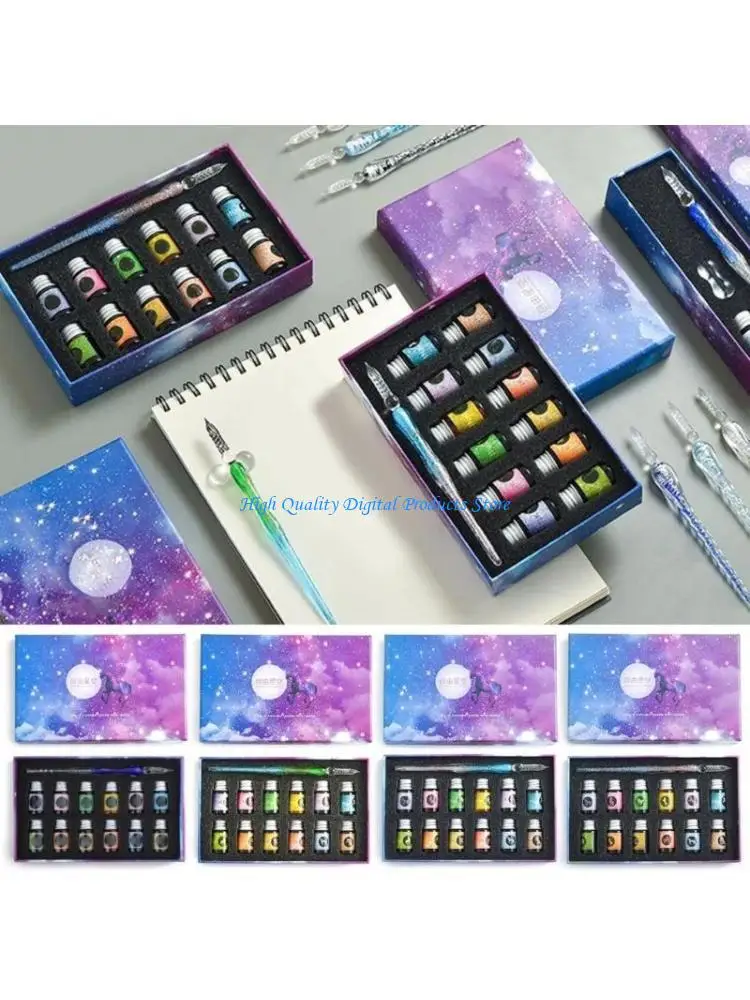 u2je-crystal-starry-for-sky-glass-dip-pen-gift-set-12-bottle-inks-for-students-childr