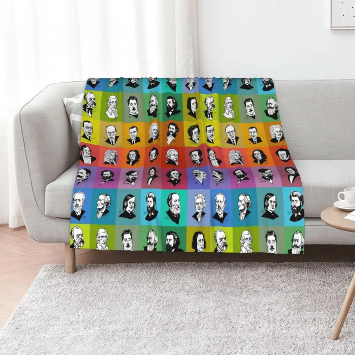 Great composers (multicoloured version) Throw Blanket christmas decoration heavy to sleep cosplay anime for babies Baby Blankets
