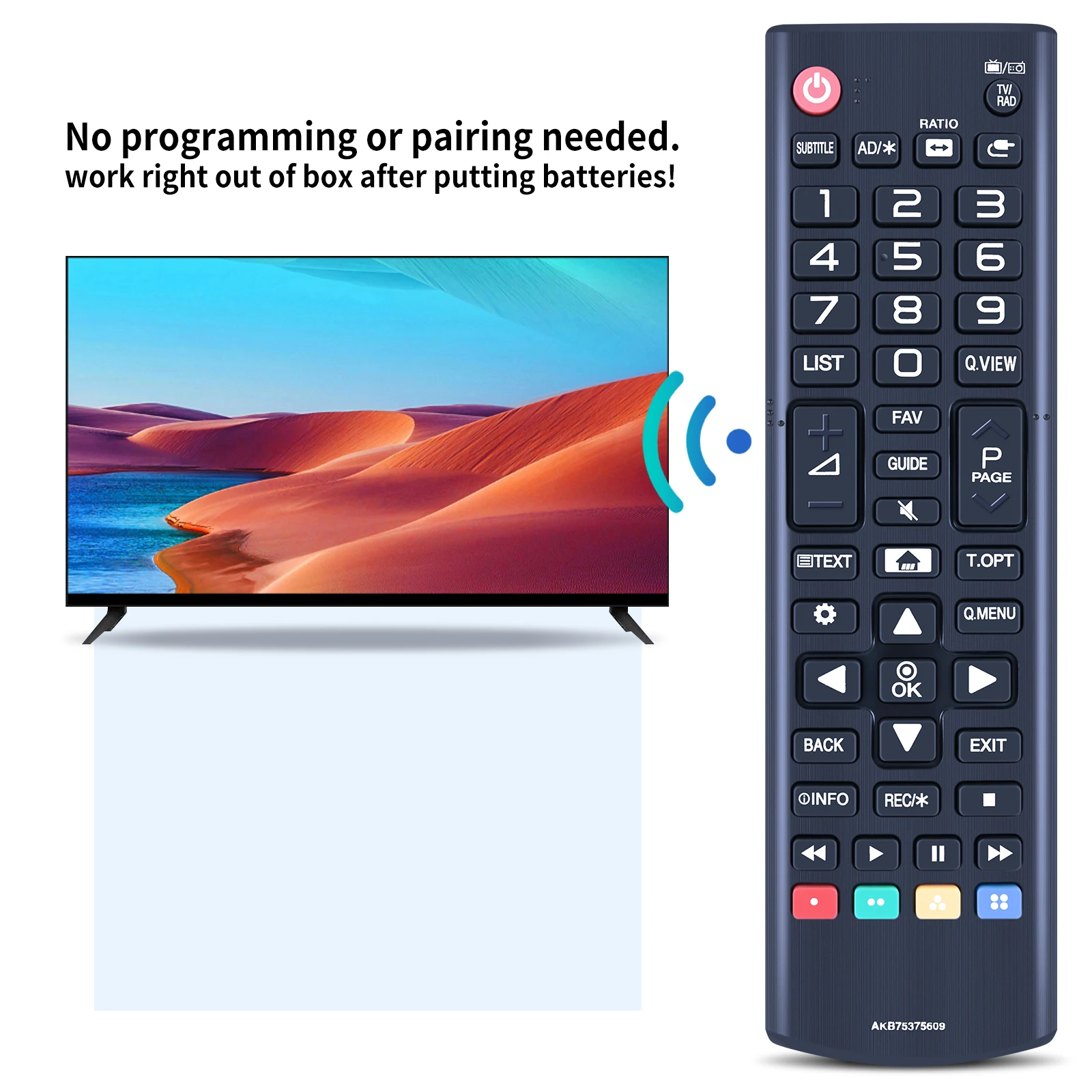 รีโมทคอนโทรล AKB75375609ใหม่สำหรับ32LK500ทีวี32LK500BPLA 32LK510 43LK5000