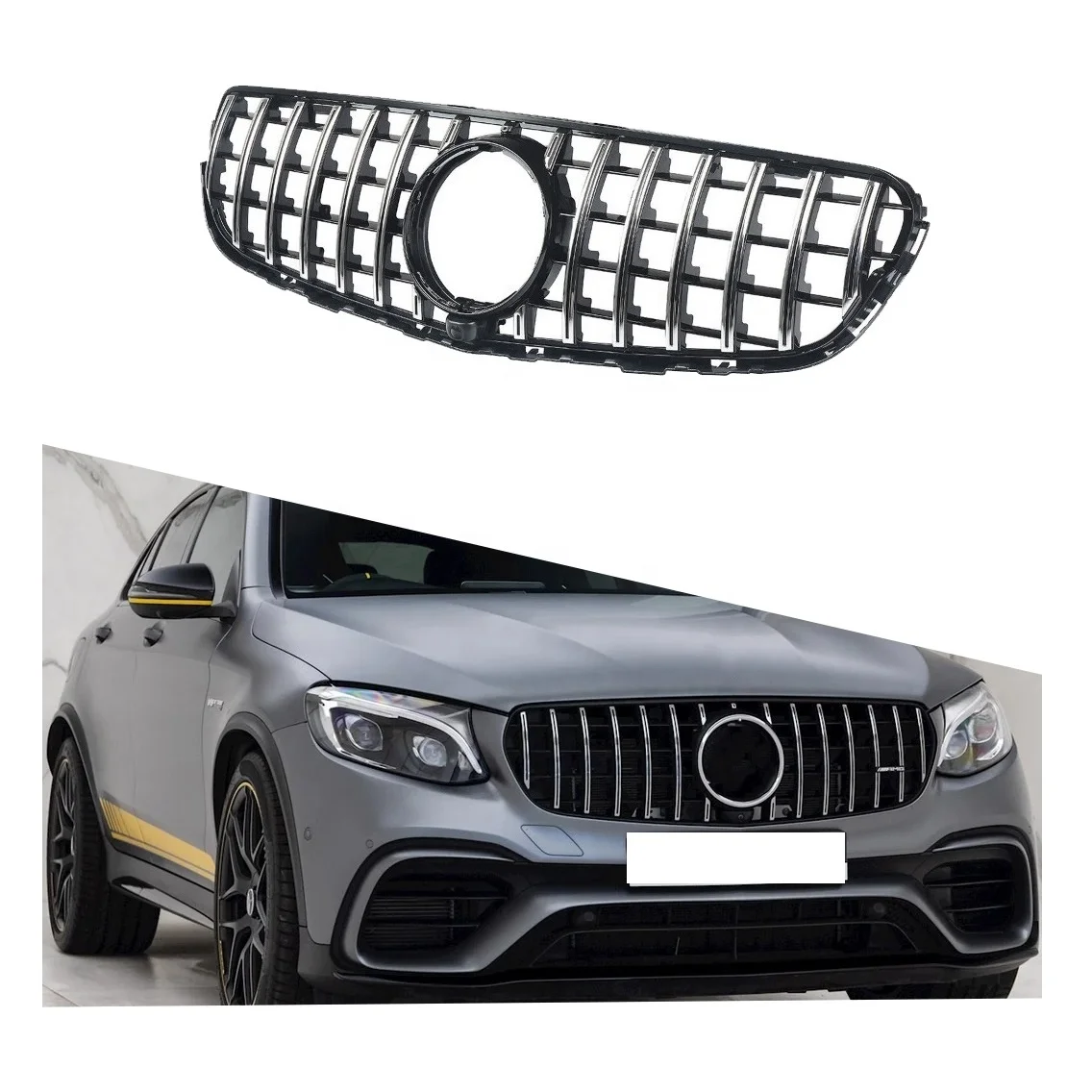 

GT GTR Stype Front Bumper Grill Mesh for Mercedes Benz GLC-Class W253/X253 GLC250 GLC3O0 GLC43 AMG (2016-2019)
