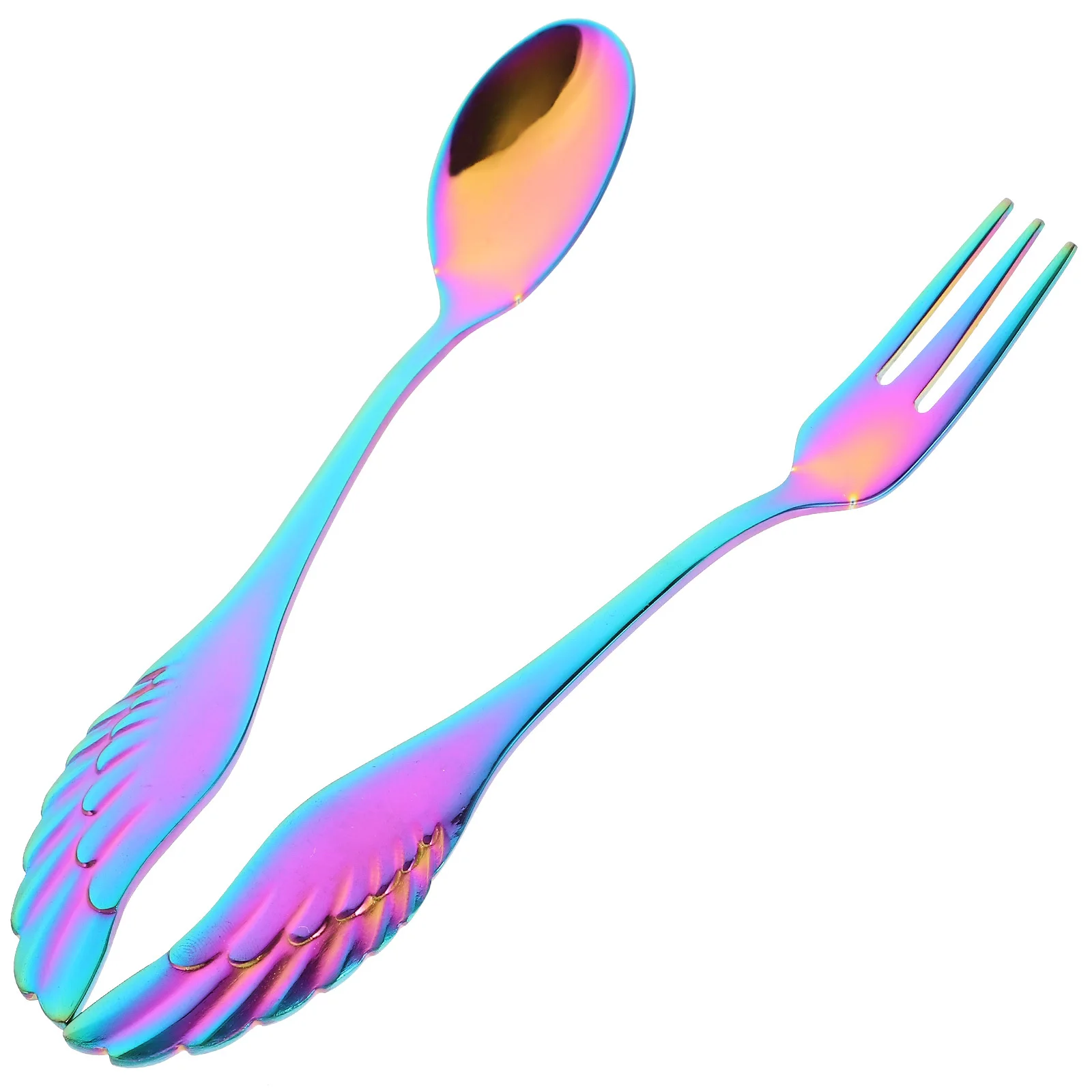 

1Set Stainless Steel Salad Fork Spoon Multi-Function Ergonomic Home Restaurant Party Use Reusable Cutlery Set