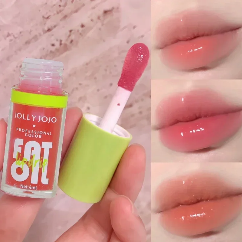 Clear Lip Gloss Moisturizing Crystal Jelly Lip Plumper Gloss Long Lasting Nutritious Lip Oil Glitter Liquid Lipstick Cosmetics