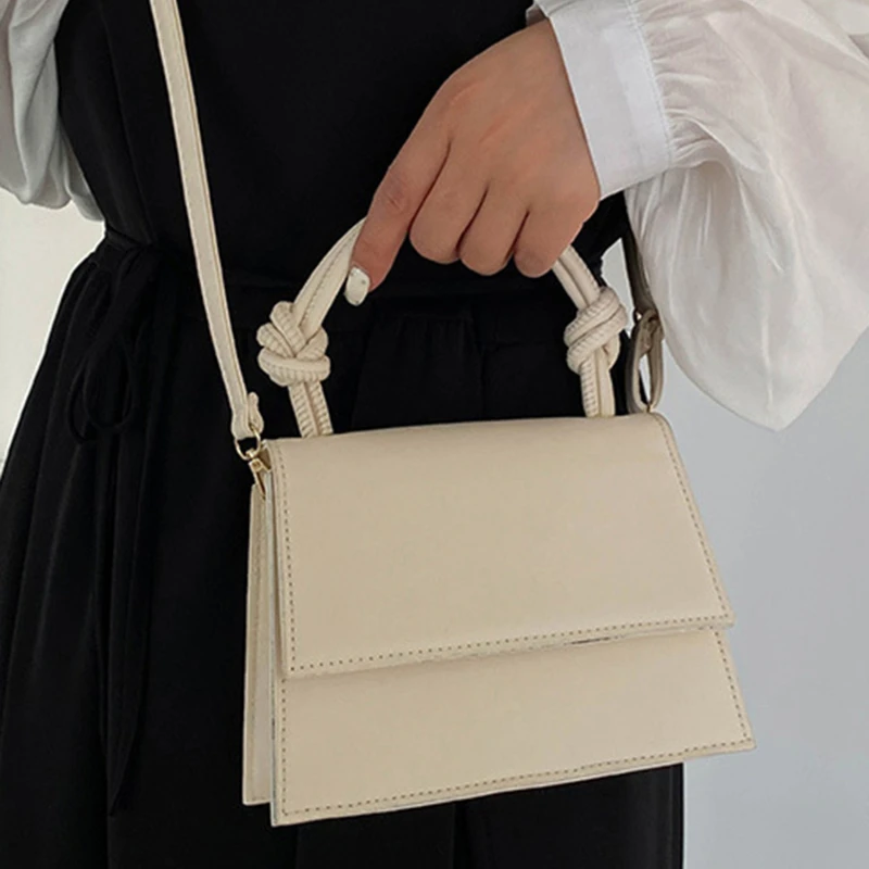 Solidne kwadratowe damskie torby Crossbody szerokie tkaniny torba na pasku typu Crossbody modne torebki damskie torebki na ramię ze skóry PU