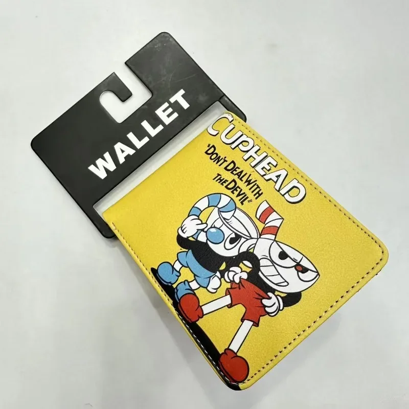 Anime PU Wallet Cuphead Character WalletFoldablePortableCardHolder LargeCapacity WalletWallet Coin Purse Birthday Gift Wholesale