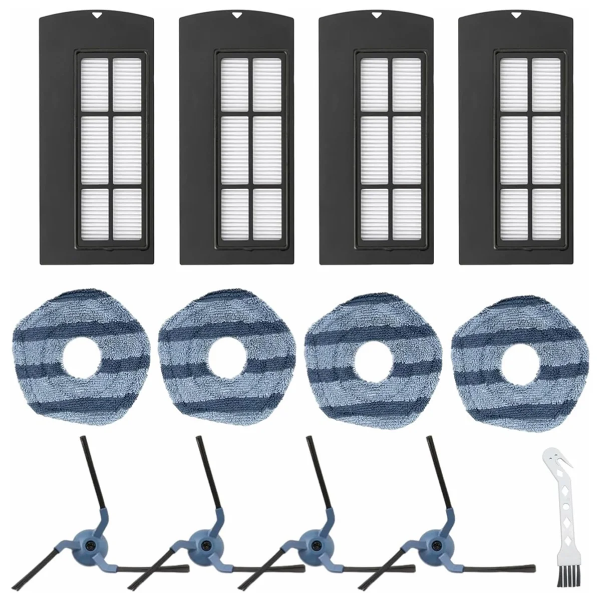 ل Eufy Clean X9 Pro مكنسة كهربائية فرشاة جانبية فلتر Hepa ممسحة قماش استبدال أجزاء_A66K