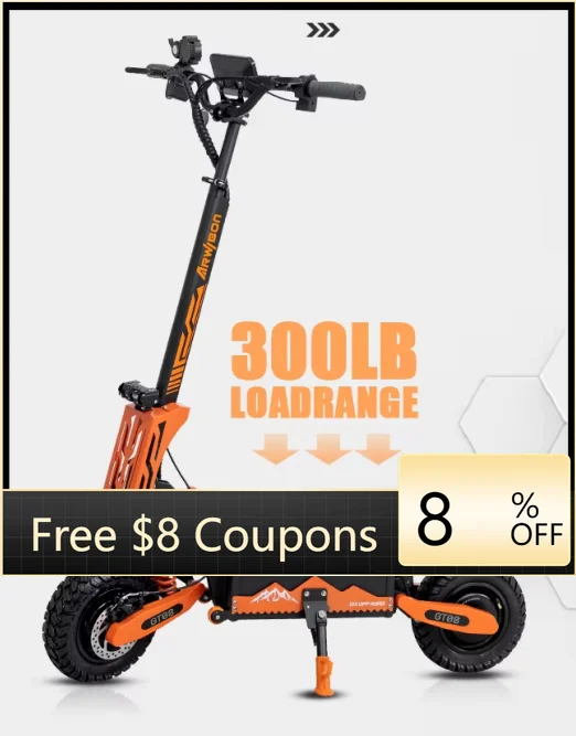 

STLF Advanced China Factory Cheap Electric Scooter 5600w Fold Scooter Arwibon GT08 2 Wheels 11 Inch off Road Tire Adult Escooter