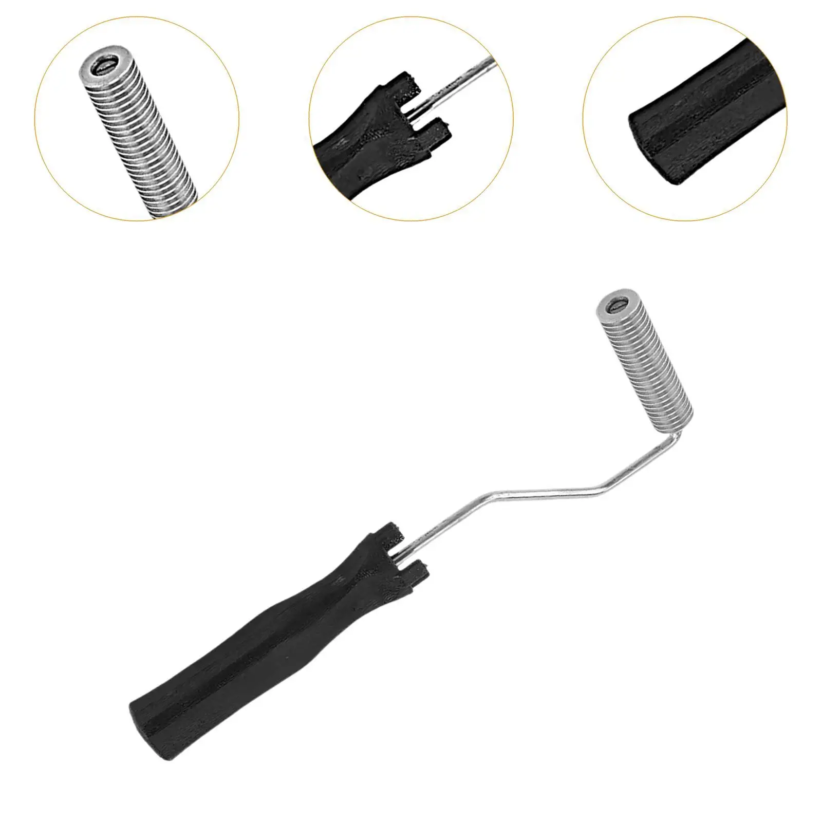 Fiberglass Roller Tool Aluminum Head Comfortable Handle Bubble Roller Bubble Paddle Tool for Tub Shower Bathtub Repair Boat
