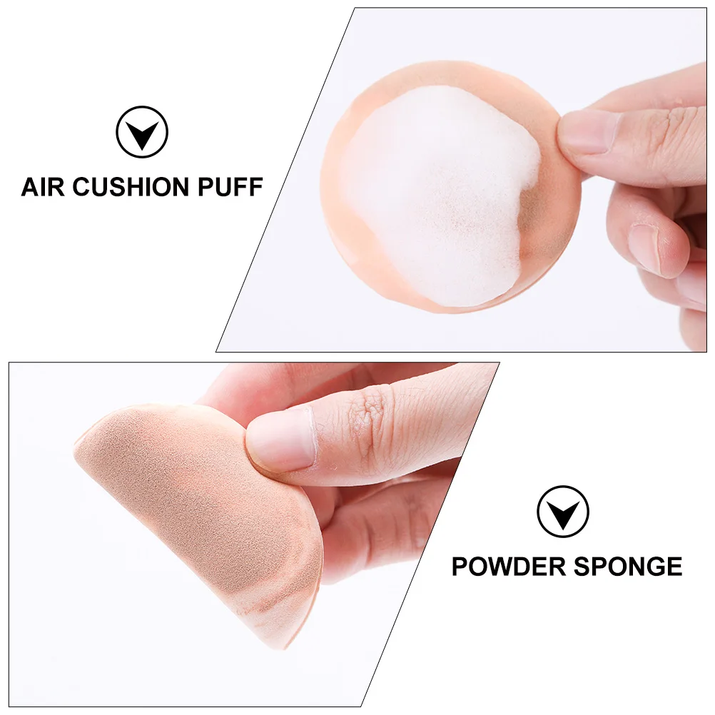 

15pcs Blue Beige Powder Puff Sponge Looses Makeup Heart Shaped Polyester Foundation Premium Material Rayon Ribbon Safe