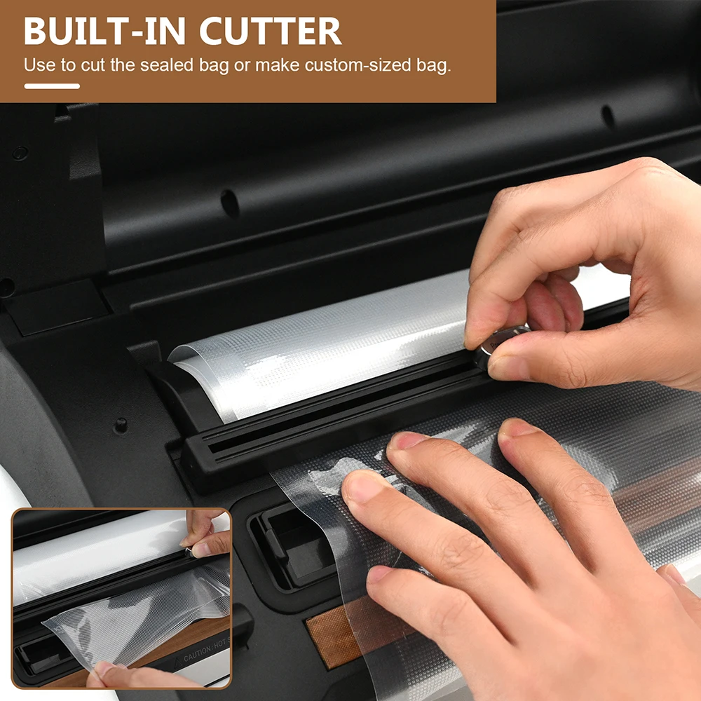 OEM Automatic Electric Handle Vacuum Sealing Machine for Household Use Vacuum Sealer With Double Seals and Timer for Food Fresh