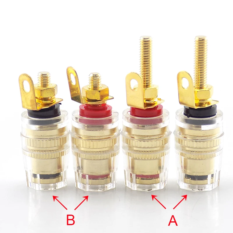 Binding Post Banana Socket Connector 4mm Banana Plug Thread Medium Amplifier Speaker Terminals Audio Connector C4