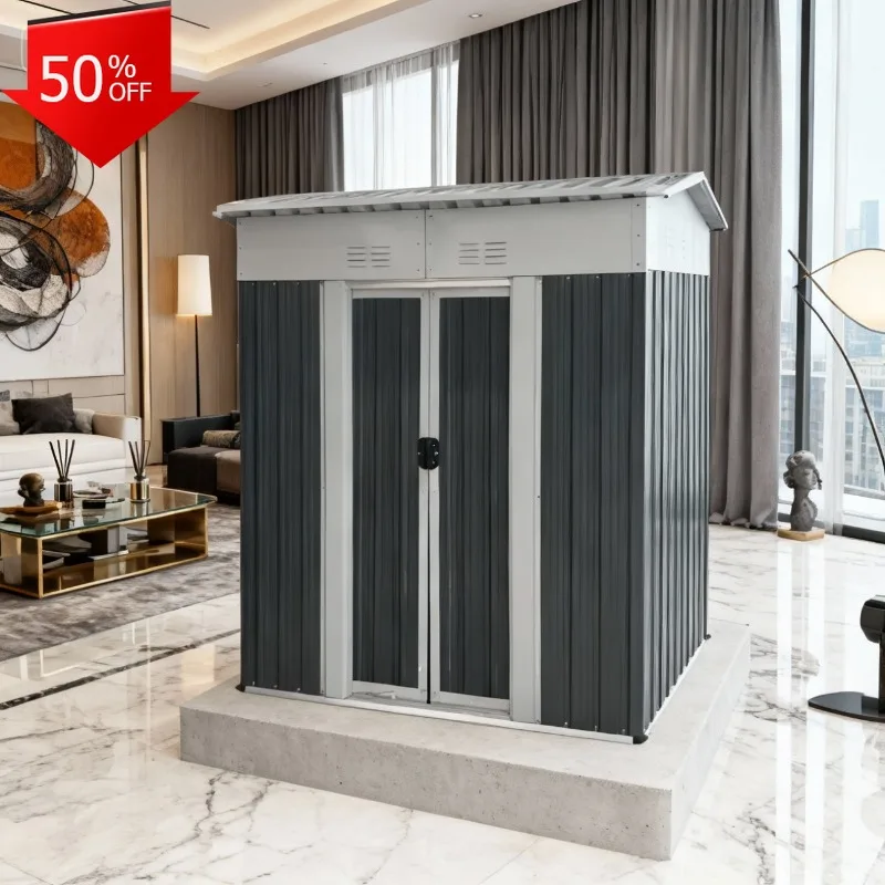 

House Wood Exterior Garden House Outside Storage Houses Prefabricated Booths Wall Shelves Organizers Outdoor Storage Cabinet