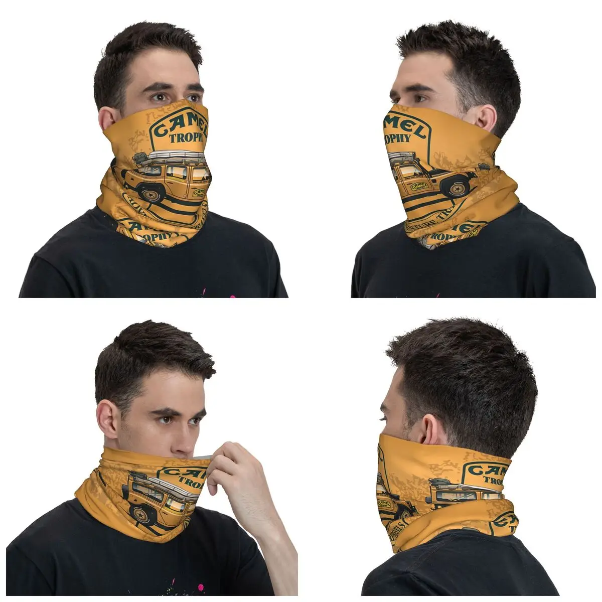 Camel Trophy Bandana Neck Warmer Women Men Winter Ski Tube Scarf Gaiter Face Cover