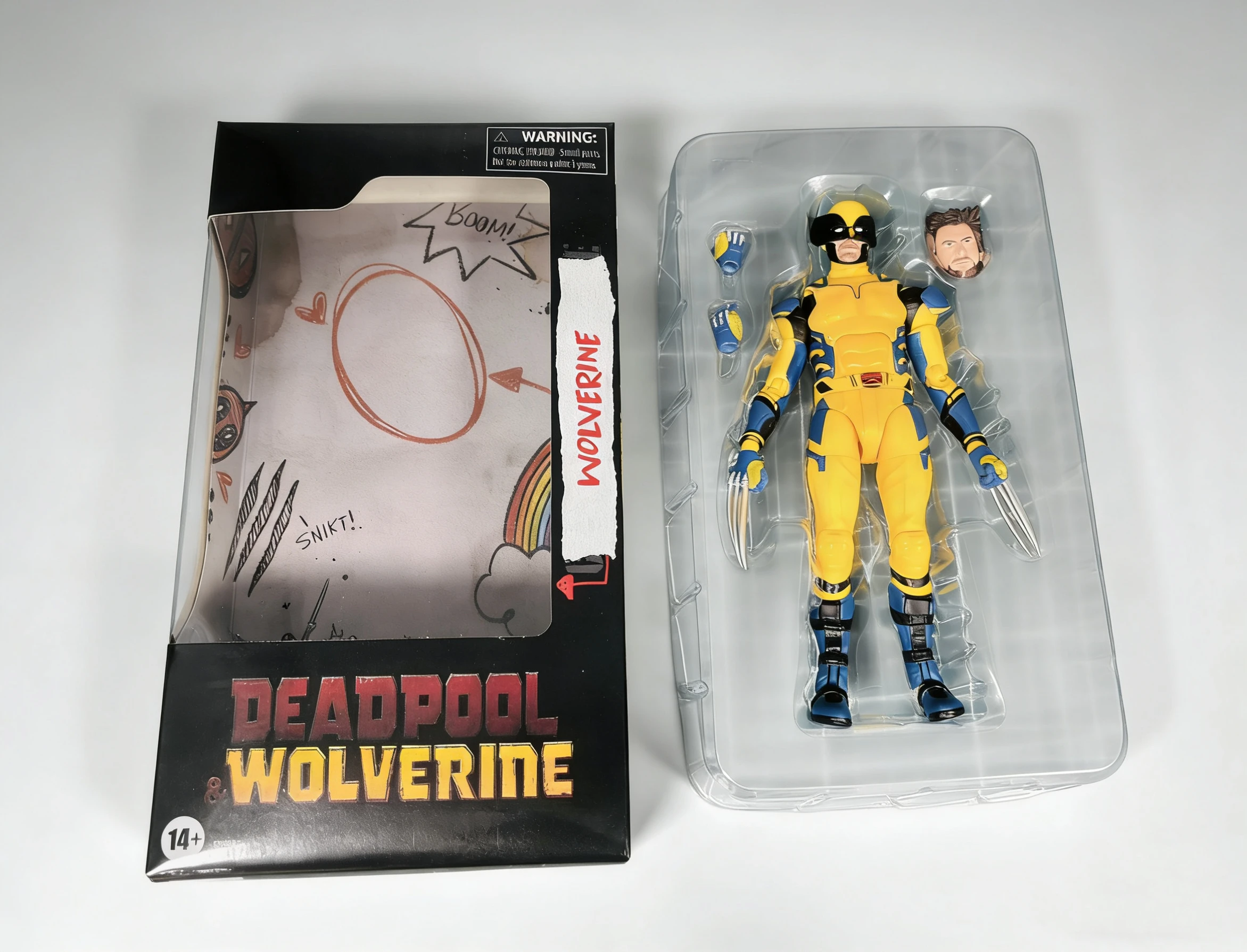 

Фигурка Вулвэрина от Bandai с подвижными суставами и сменными лицами, украшение для автомобиля, подарок для мальчиков