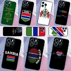 Gambia Flag Case For iPhone 16 15 14 Pro 11 12 13 Pro Max XS X XR Plus 12 13 Mini Soft Cover