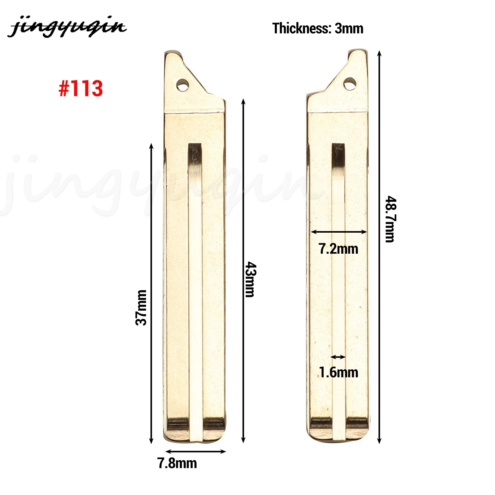 Jingyuqin 10 قطعة #02 #05 #21 #113 #114 #123 #124 #148 #149 شفرة مفتاح بعيد لتويوتا كورولا كامري هايلاندر مفتاح غير مصقول فارغة