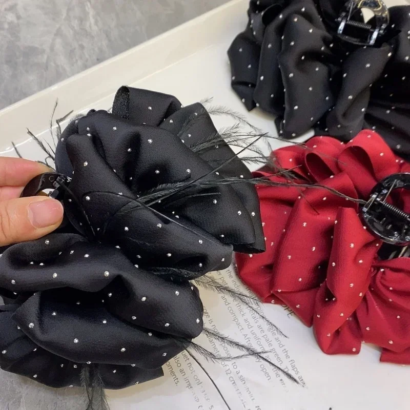 Fashionable Hair Claw Unique design rhinestone Accessory Elegant shark Claw Butterfly Knot Women's Hair Accessory hair claw clip - Image 4