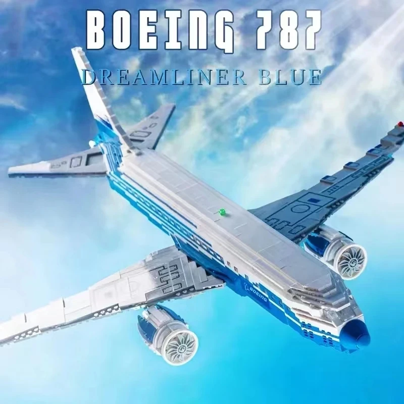 1353PCS Airline The Boeing 787 Dreamliner Building Blocks City Airplane Passenger Plane Transport Plane Bricks Toys For Kids