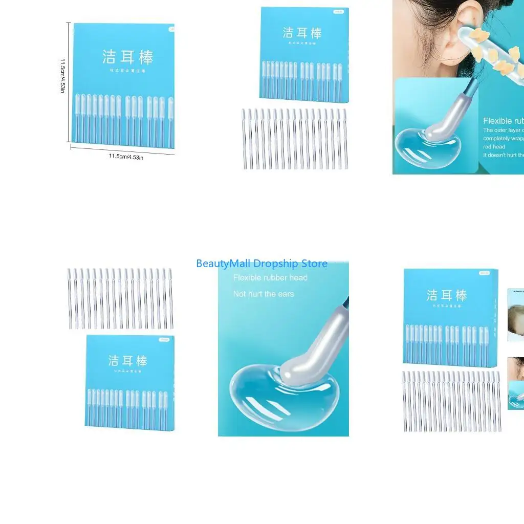 40JD Easy To Use Earwax Cleaner Sticks 20Pcs Soft Ear Swabs Ear Health Supplies
