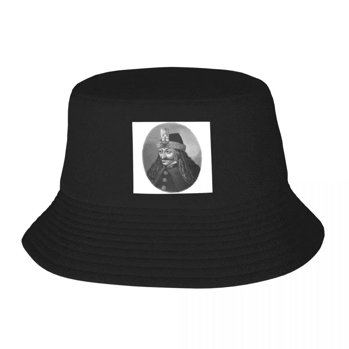 Vlad the Impaler - portrait black and white Bucket Hat Hat party Hat Christmas Thermal Visor Men's Baseball Women's