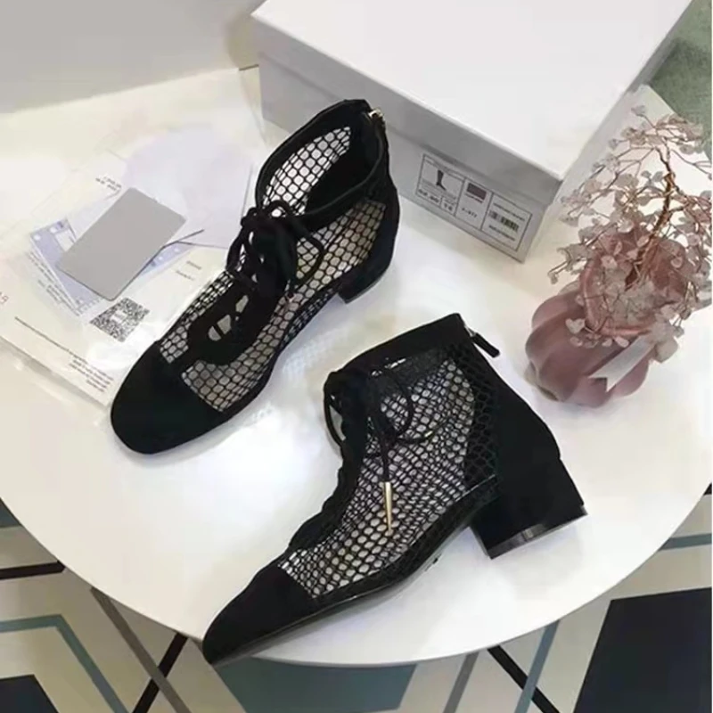 

designer summer black gladiators heels for ladies gladiator sandals woman luxury brand suede ankle boots women