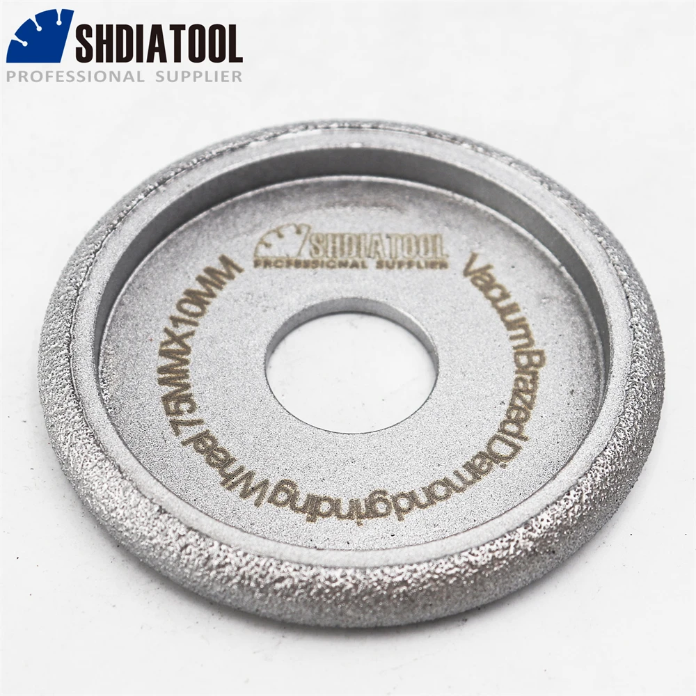SHDIATOOL 1 قطعة 75 مللي متر x 10 مللي متر الماس طحن عجلة الملف الشخصي عجلة محدب الرخام الجرانيت الكوارتز تلميع طحن حافة جلخ أداة