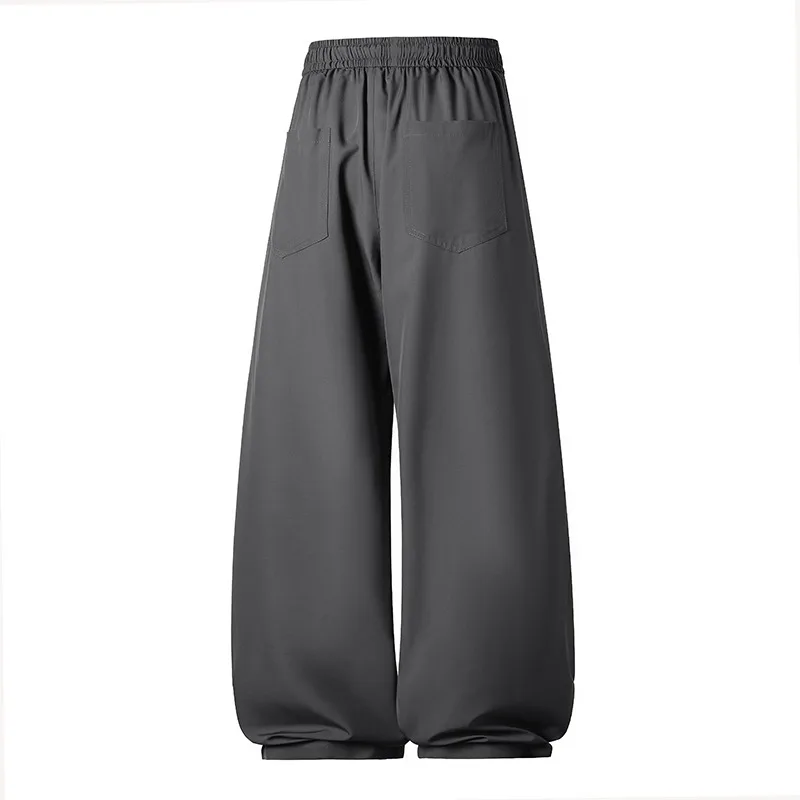 

Men's Wide Pants Oversize Sports Streetwear Solid Color Sweatpants Summer Male Breathable Loose Trousers Streetwear Jogger Pants
