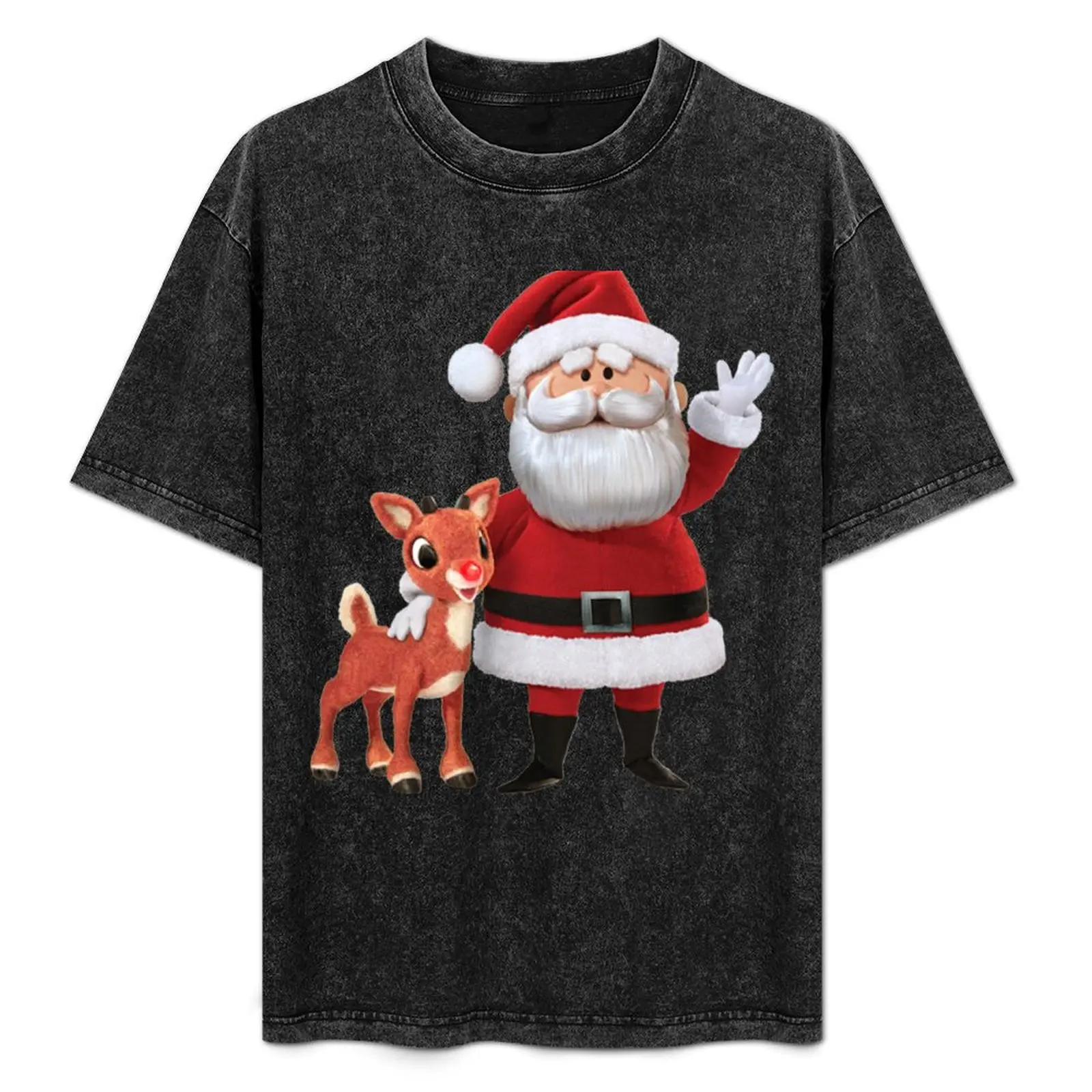 

Santa and Reindeer | DreamscapesbyTeresa T-Shirt Large Size Casual Tee Shirt