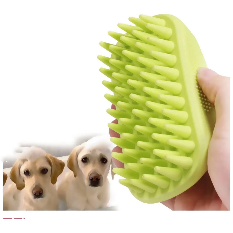 

Soft TPR Pet Dog Cat Bath Hair Grooming Cleaning Brush Deshedding Hair Protect The Skin Massage Brush