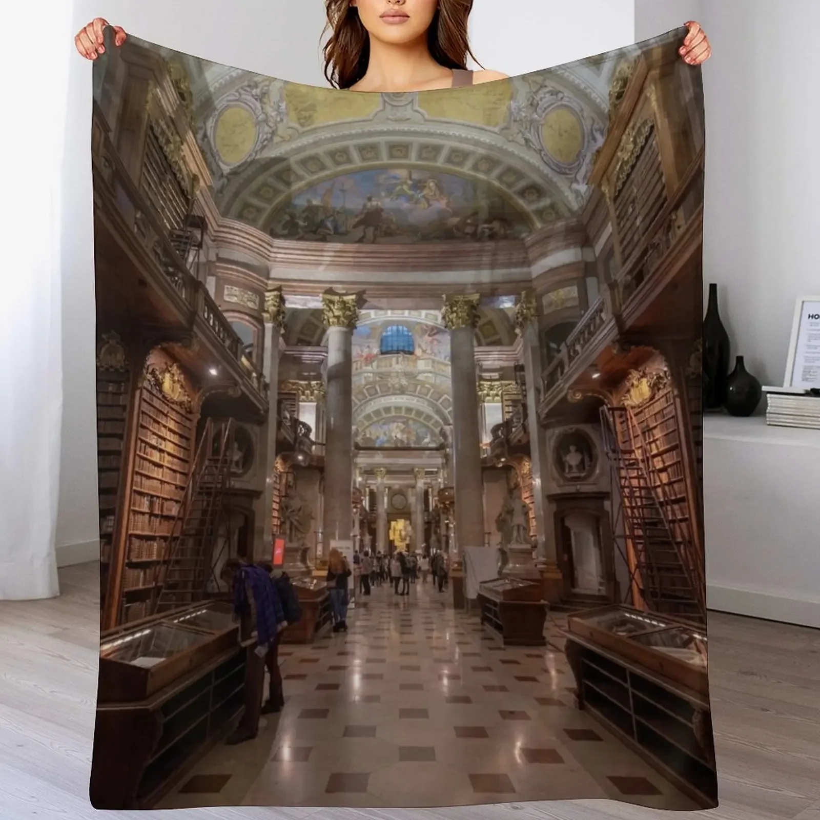 

Austrian National Library in Vienna, Austria Throw Blanket sofa bed Bed linens Moving Hairy Blankets