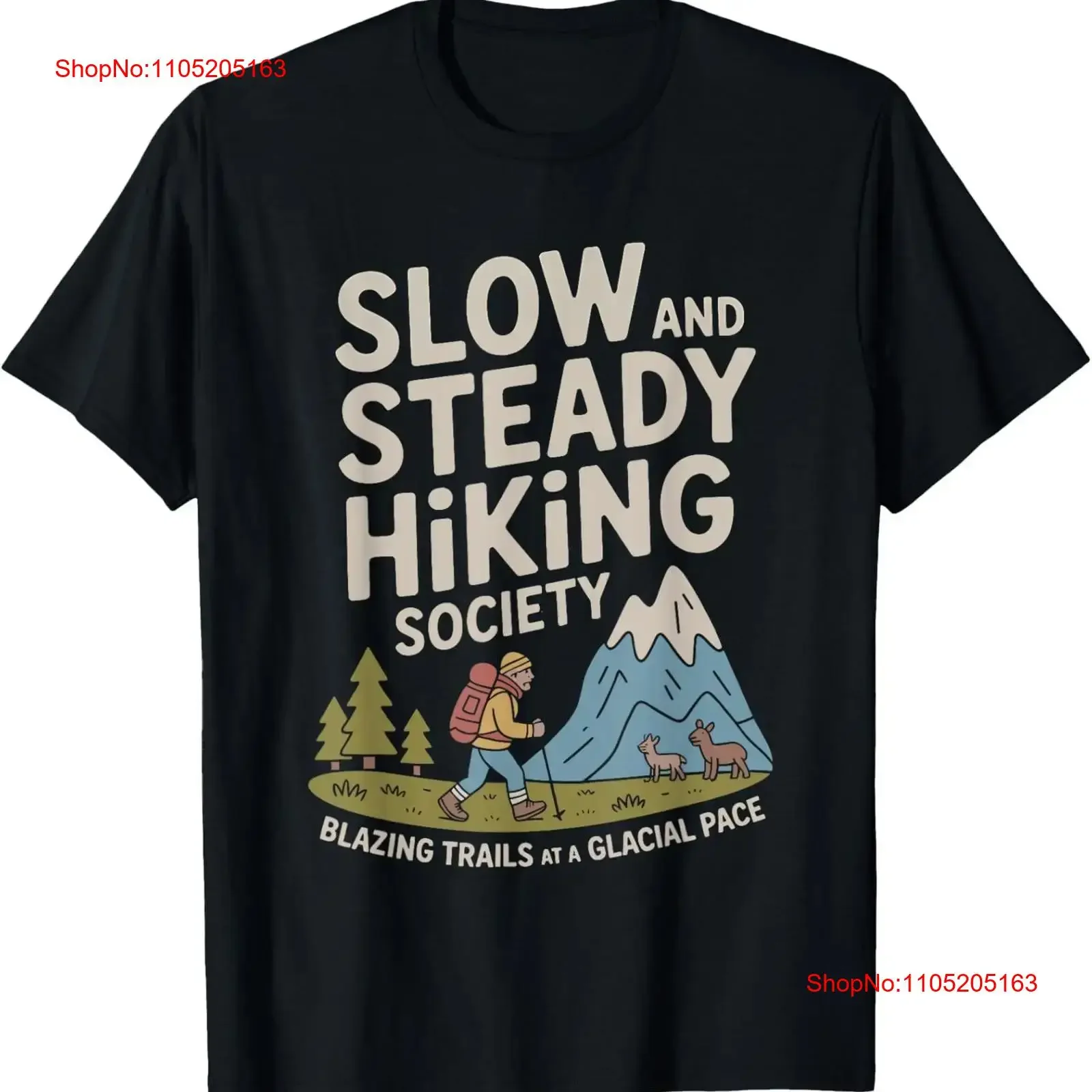 Société de randonnée lente et stable Blazing Trails à un t-shirt glacial vintage lavé graphique polyvalent homme légèrement respirant