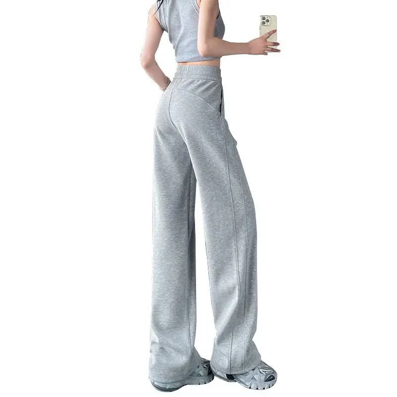 Pants Womens Baggy For Woman Autumn Jacquard Pleated Checked Trousers College Classical Vintage Lattice Minimalism Chic Youthful