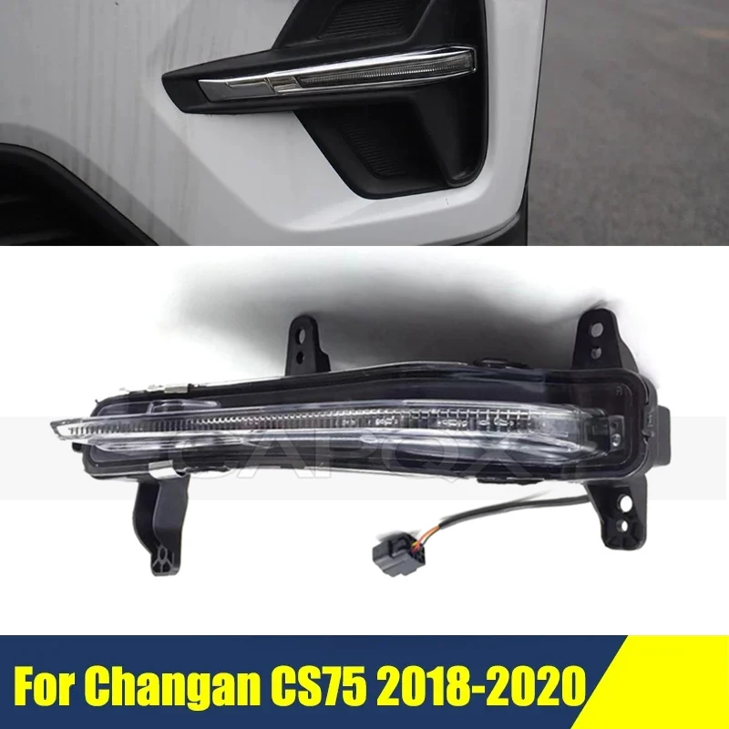 

Front Bumper Daytime Running Light For Changan CS75 2018-2020 Day Light Daytime Running Lamp Driving FogLamp