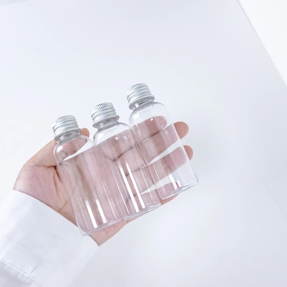 

50ml Mini Travel Plastic Empty Bottle Portable Handwashing Fluid Transparent Spray Atomizer Refillable Bottles 50CC Storage Jar