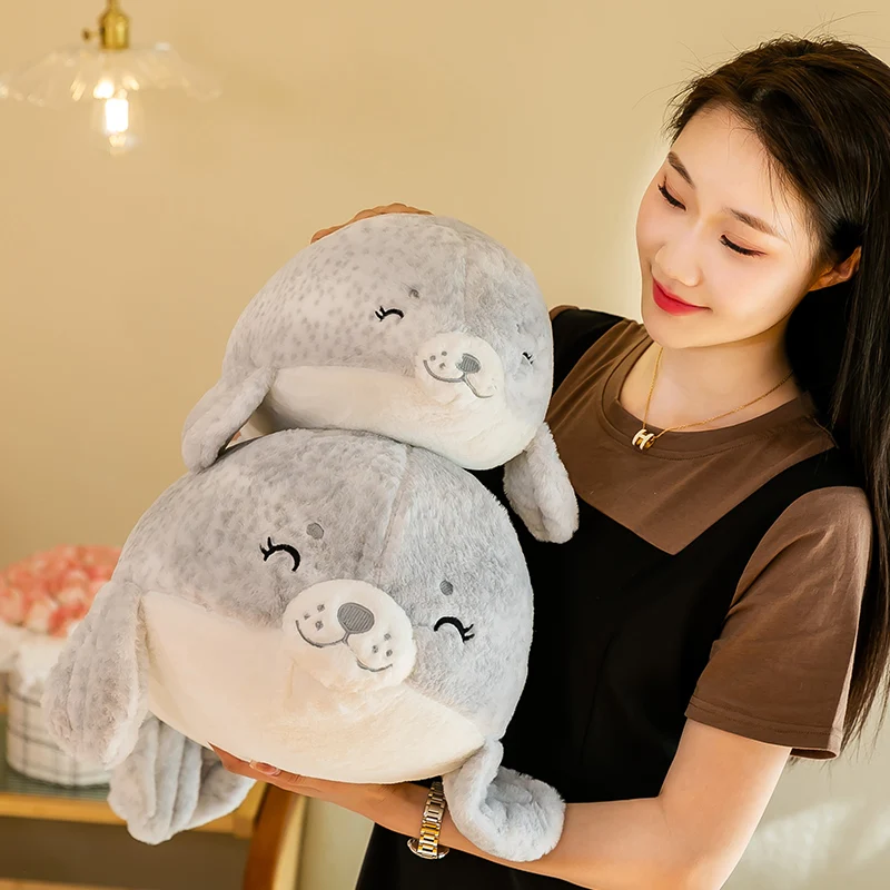 Chubby Seal Plush Cute Dolls Throw Pillow Seal Plush Toys Realistic Soft Soft Ocean Toy Stuffed Animal Plush Toys