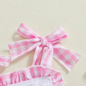 תינוקת פסחא תלבושת יילוד תינוקות ללא שרוולים רצועת ארנב Romper תינוקת ארנבת בגדי 6 best sales תלבושת פסח לתינוק - №4