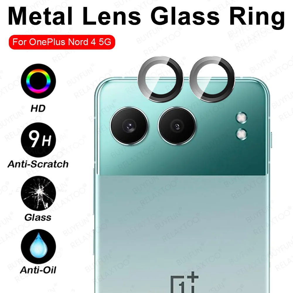 One Plus Nord 4 Case Back HD Camera Protector For OnePlus Nord4 OnePlusNord4 5G Rear Tempered Glass Metal Ring Lens Accessories