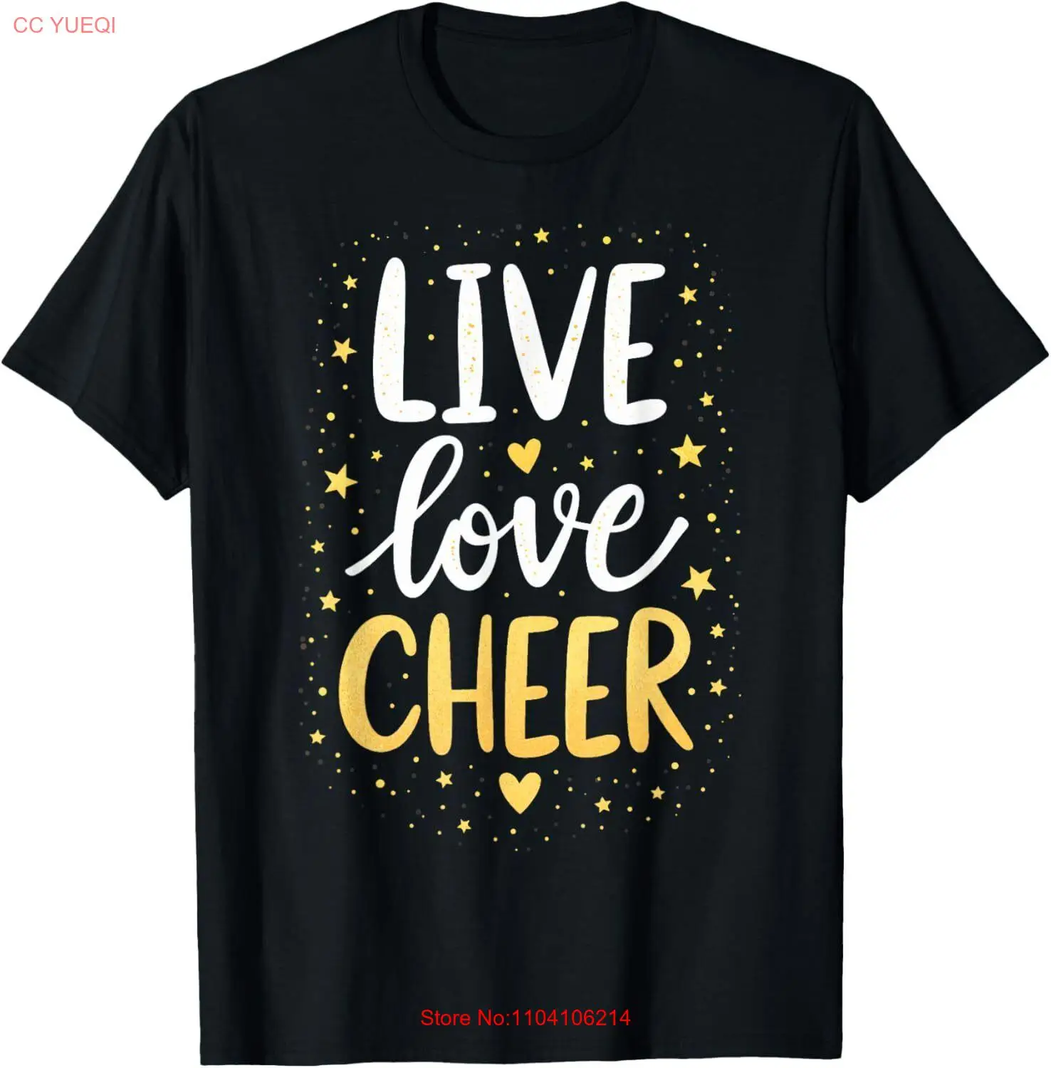 Live Love Cheer Shirt Cheerleading Girl Women Cheerleader T-Shirt Hoodie
