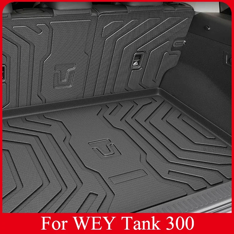 For WEY Tank 300 2024 2023 Accessories New Style TPE Car Trunk Mat Waterproof Dirt Resistant Cargo Liner Pet Mat easy clean