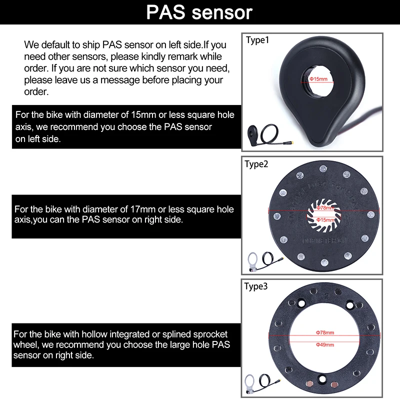 Double Hall 12 Magnet Left/Right Side DIY eBike Modified Parts PAS System Waterproof Electric Bicycle Pedal Assistant Sensor