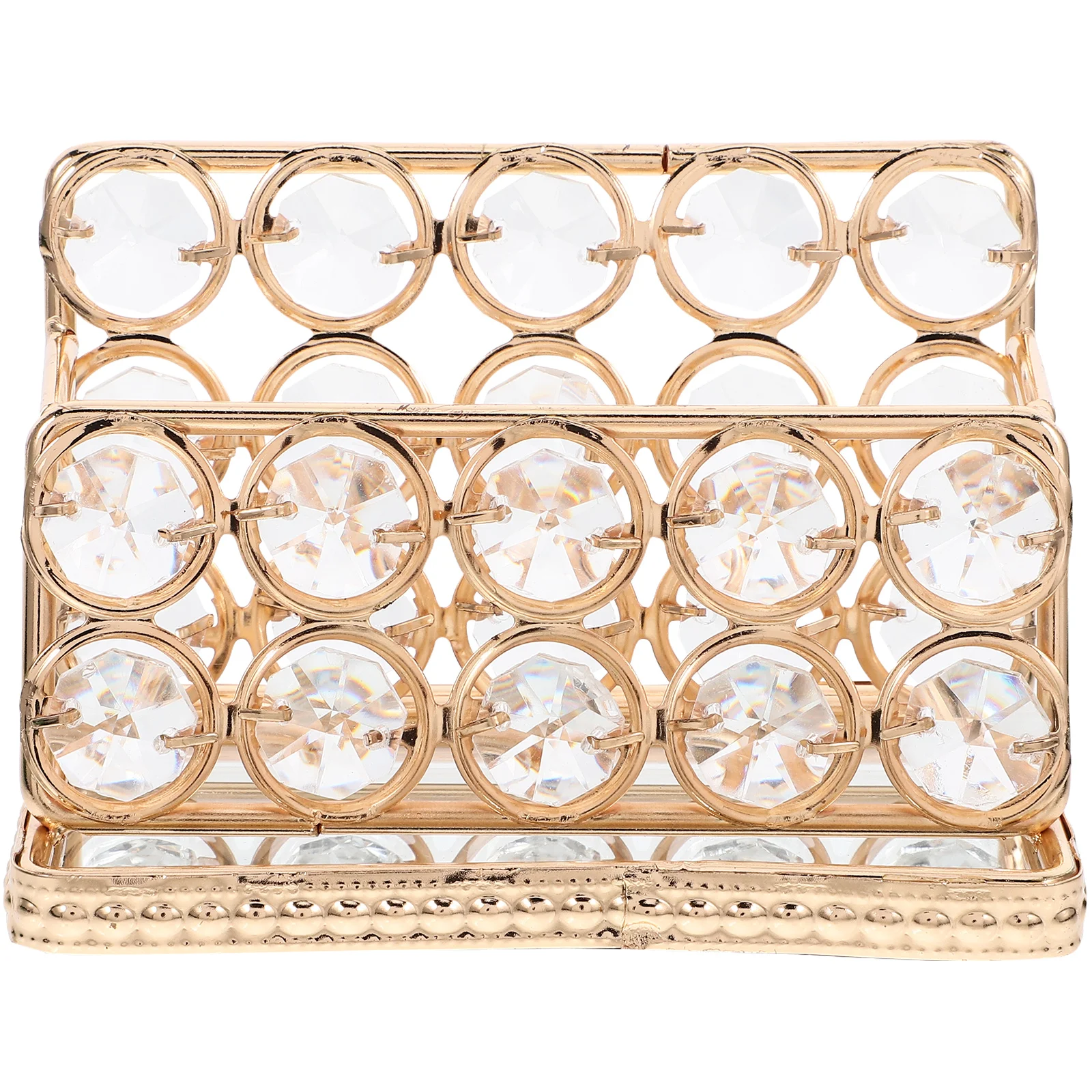 

Business Card Case Holder Desk Organizer European Style Golden Business-card-holders Office