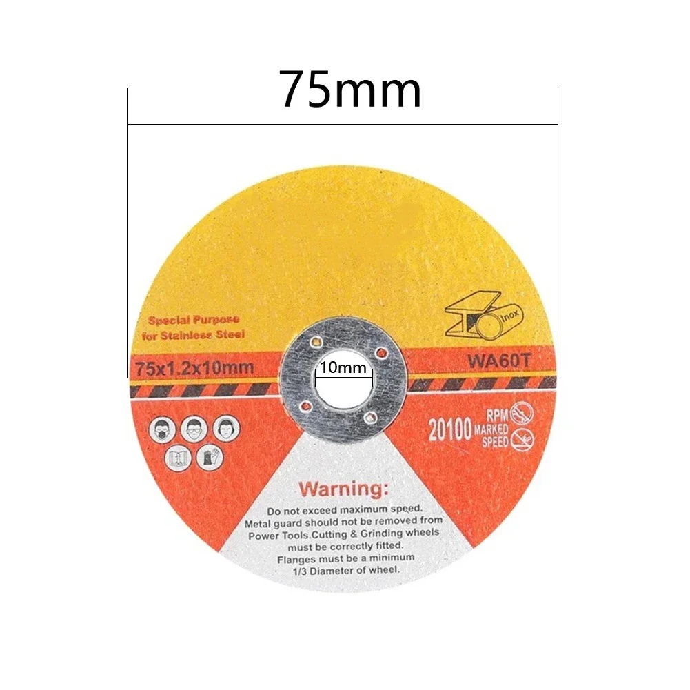 Mini disque de coupe circulaire, lame de scie en résine, meule, disque de coupe pour acier, outil de meulage d'angle de coupe de pierre, 75mm, 5 pièces/ensemble