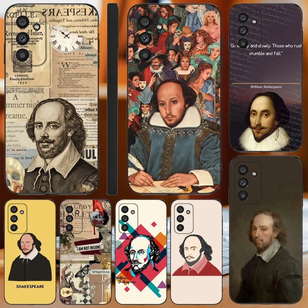 William Shakespeare Phone Case For Samsung Galaxy A13,A21s,A22,A31,A32,A52,A53,A71,A80,A91 Soft Black Cover