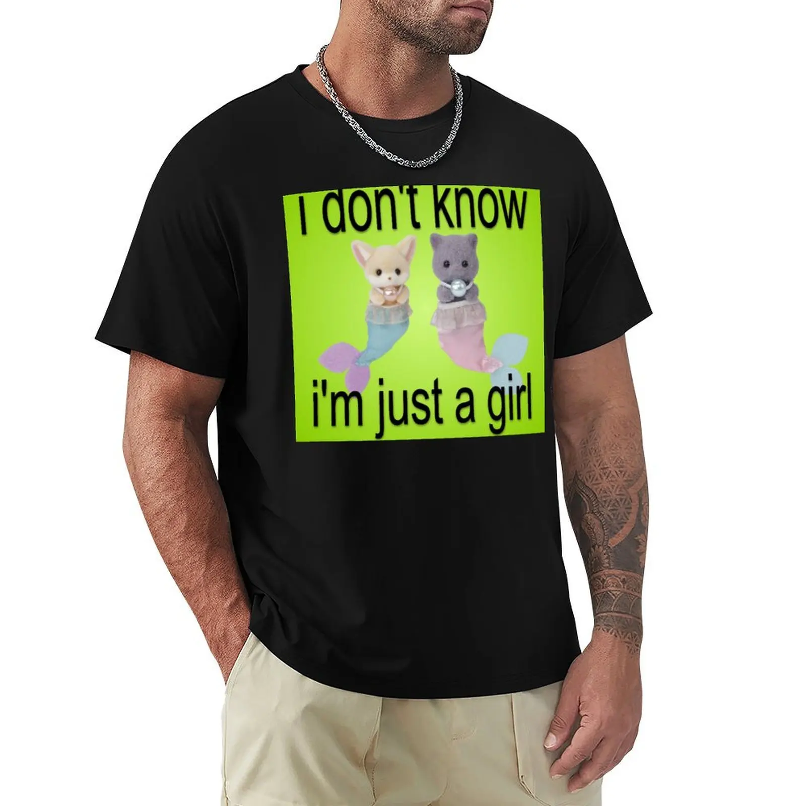 girl, so confusing mermaid girls T-Shirt customizeds aesthetic clothes T-shirts for men cotton