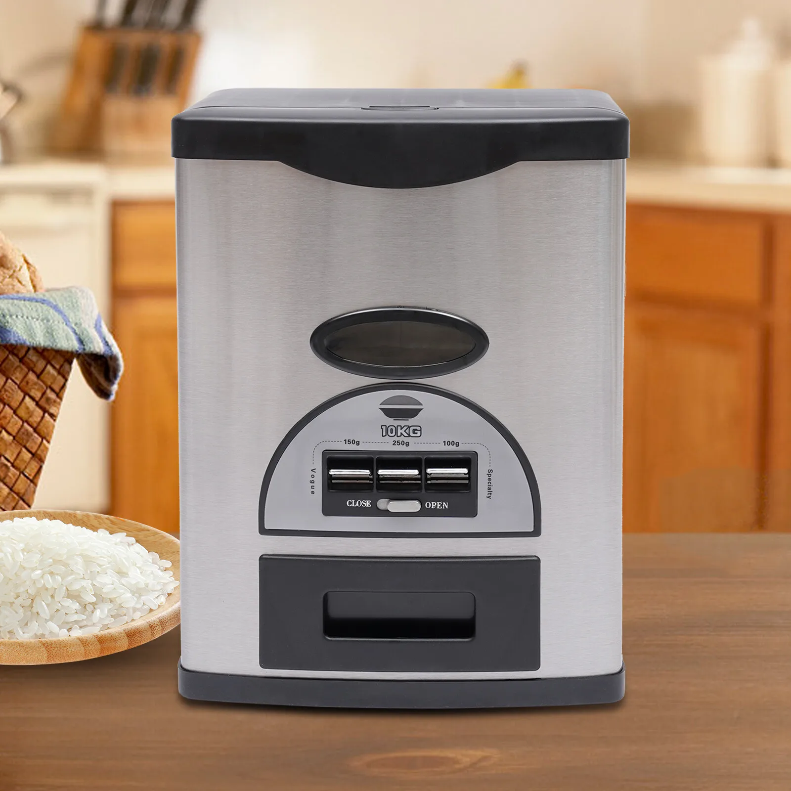 

10kg/22Lbs Automatic Rice Dispenser Large Grain Food Container Storage Box