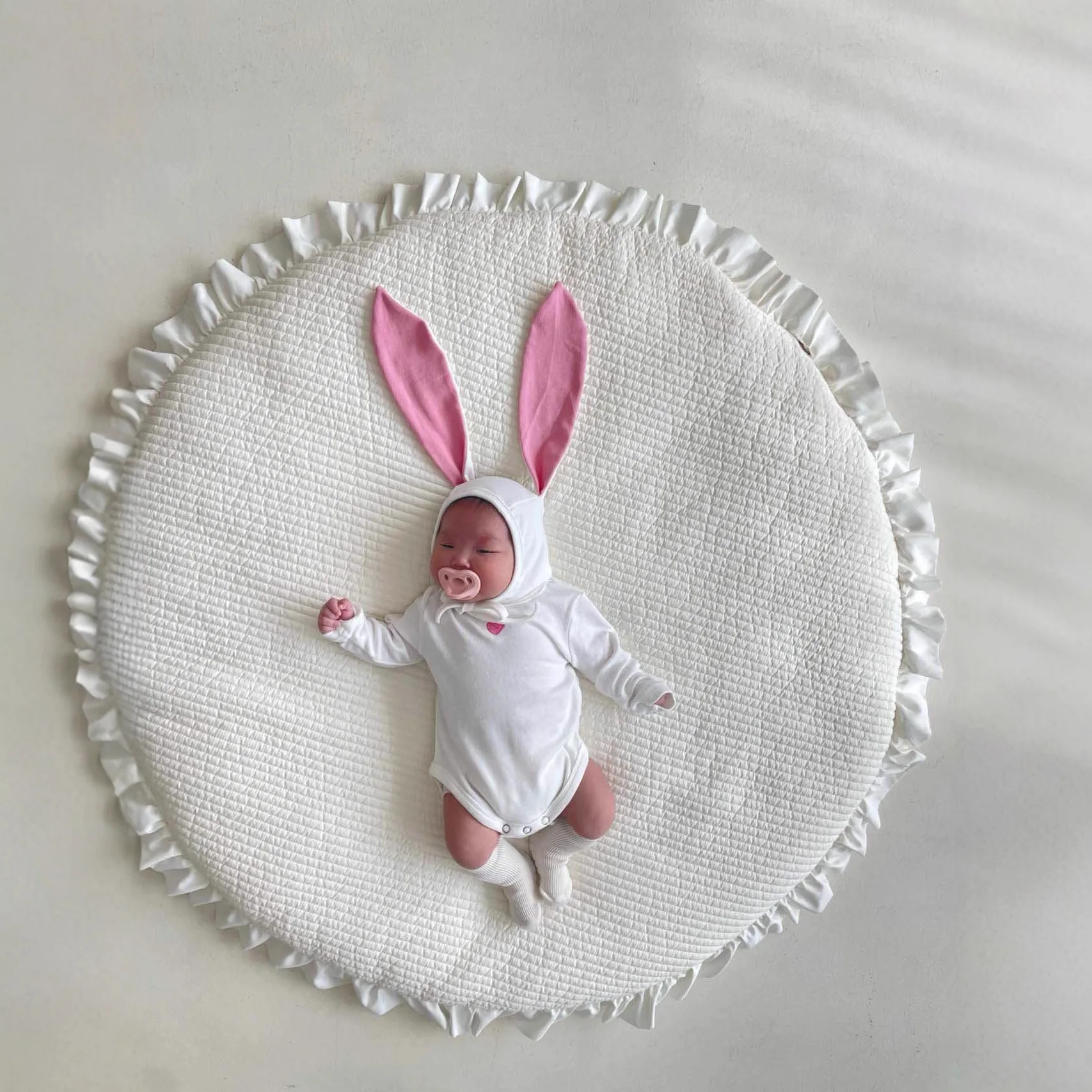 

Korean Style Baby Boys Girls Clothes Romper Little Bunny Hooded Long Sleeve Crawling Suit Autumn Infant Jumpsuit Set Onesie