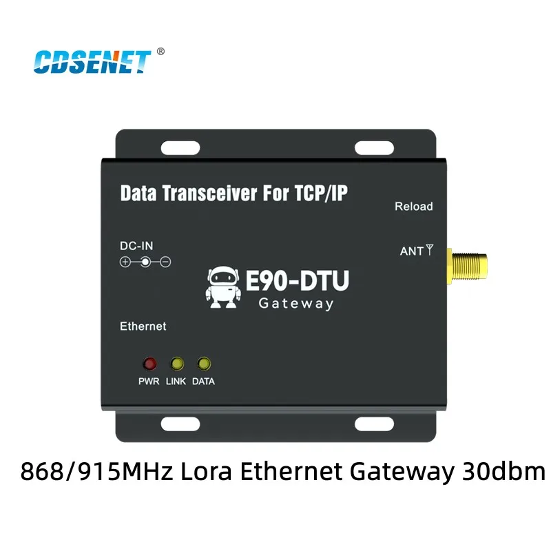 E90-DTU(900SL30-ETH) LoRa 868MHz 915MHz 30dBm SX1268 Ethernet Wireless Modem Transparent Transmission Module