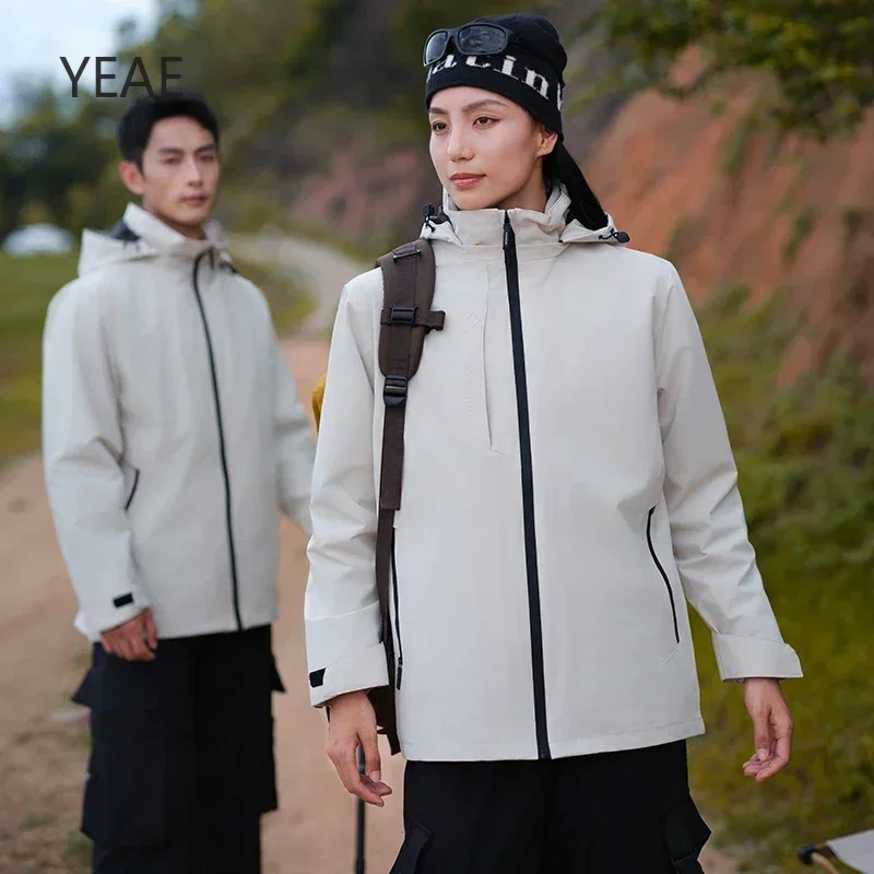 Billy Men's Outdoor Windproof Hiking Coat Men's 3-in-1 Hardshell Jacket Down Inner Removable Hat Four Seasons Designer Clothes